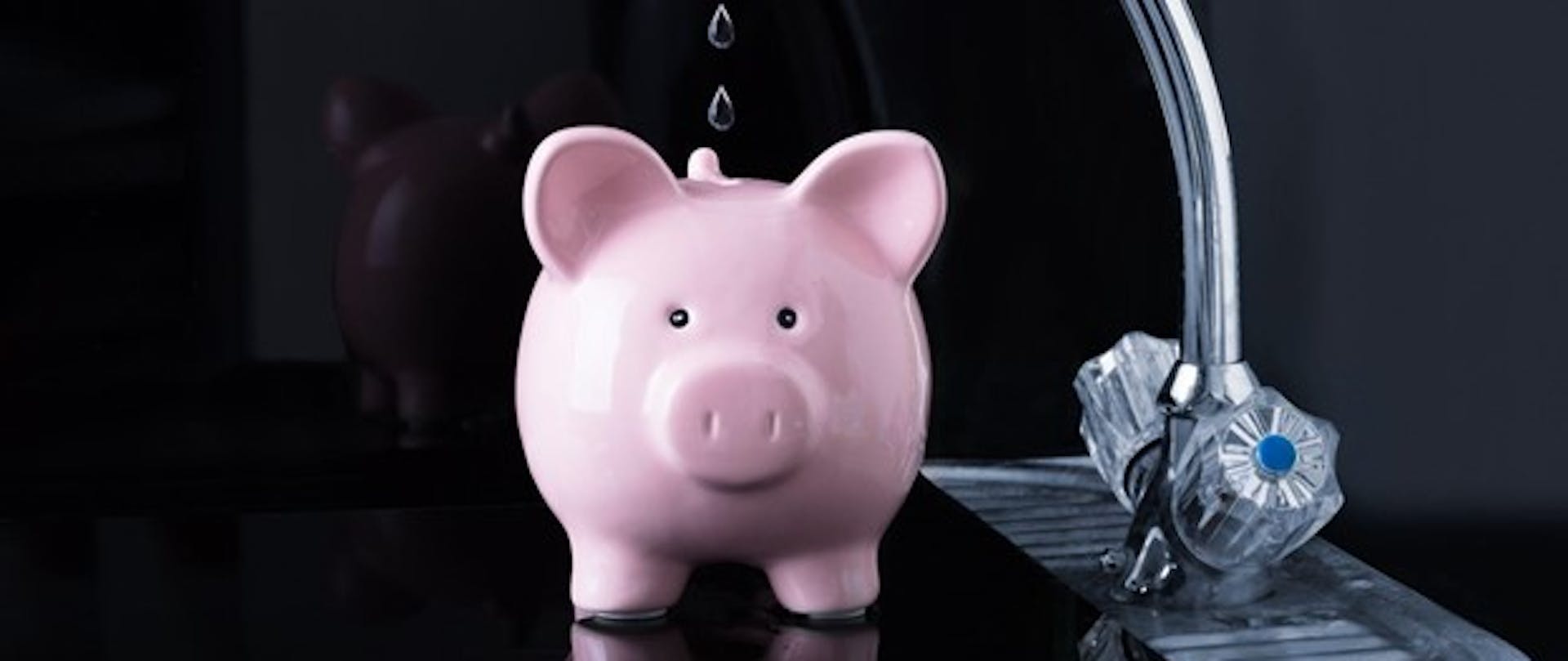How to Save Water at Home Illustration of Piggy Bank Under Faucet