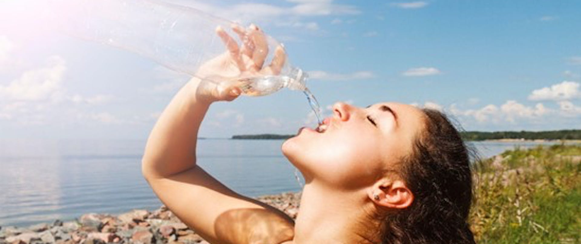 Ionized Alkaline Water Image of Girl Drinking for Health